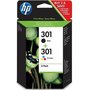 N9J72AE value pack HP inktcartridge  ZWART +  MULTI COLOR No. 301